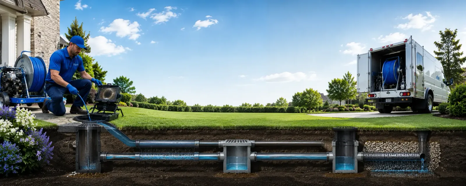 Outdoor drain cleaning information for South Bloomingville, OH